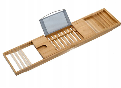 Raft për vaskë Zeller, bambu, i rregullueshëm 70 105 cm, ngjyrë natyrale