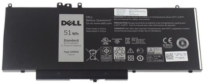 Батерија за лаптоп Dell, 51Wh, 4 ќелии литиум-јонска, црна