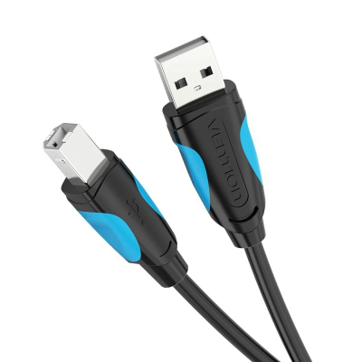 Kabllo printeri Vention USB A në USB B, 5m, 480Mbps, i zi