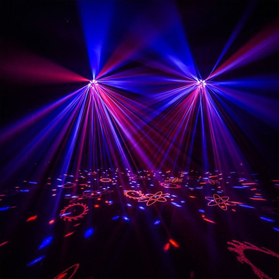 Efekt drite Light4Me Octaled, 3 në 1, LED RGBWA, lazer i kuq dhe jeshil, i zi