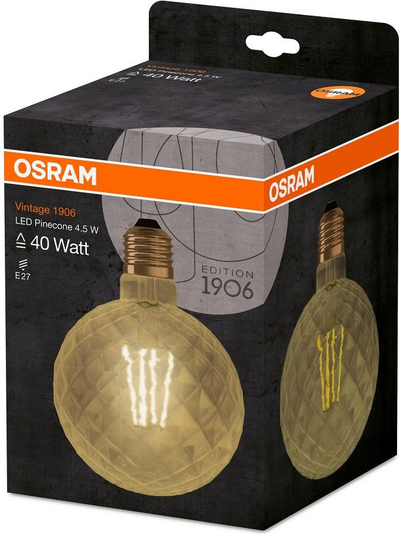 Llambë LED Osram Vintage 1906 G125 Globe, 4W, E27, dritë shumë e ngrohtë, gold