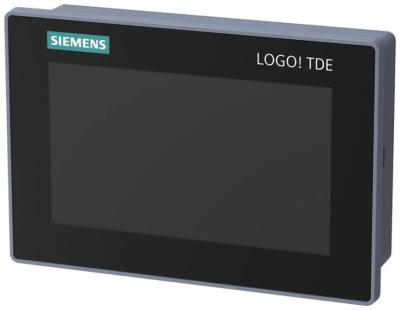 Panel operatorik Siemens LOGO TDE 6ED1055-4MH08-0BA3, ekran me prekje, 256 ngjyra, i zi