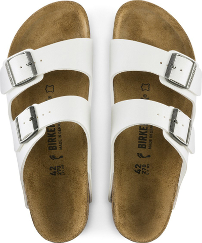 Sandale Birkenstock Arizona BS W 0552683, Birko Flor, shollë anatomike, të bardha