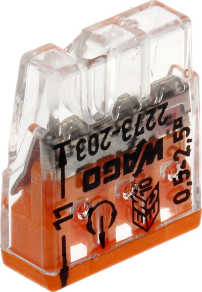Konektor elektrik Wago 2273 203, 24A, 450V, transparent