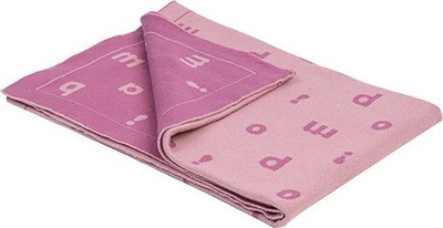 Batanije për bebe HandyBlankyn Pink Blanket With Letters, pambuk 100%, 80x100cm, rozë