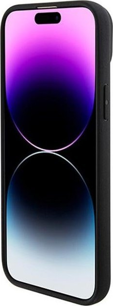Mbulesë BMW BMHMP15SSLLBK për iPhone 15 6.1", MagSafe, lëkurë, e zezë