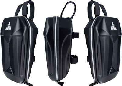 Çantë për trotinet Rigid Scooter Bag Pannier, 5L, reflektuese, e zezë