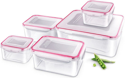 Set enësh plastike Lamart LT6001, 5 pjesë, transparente