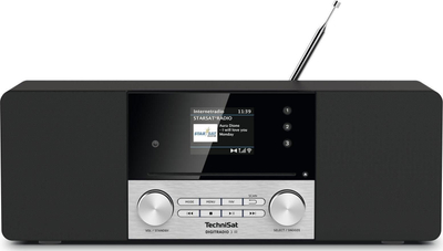 Radio interneti TechniSat DIGITRADIO 3 IR, me CD player, Bluetooth, Wi‑Fi, ngjyrë e zezë me argjend