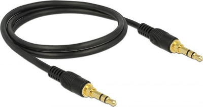 Kabllo audio DeLOCK 85547, 3.5 mm stereo, 1 m, e zezë