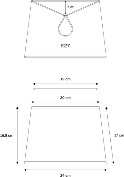 Abazhur nielsen_light EMMA CABANA, 17 cm, E27, i bardhë