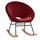 Kolltuk lëkundës velvet Paulina 76×86×76 cm (HM8399.06), kuqe
