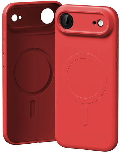 Kllafë Mercury Semi Silicone MagSafe për iPhone 17 Air, mbrojtëse silikoni TPU, e kuqe