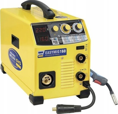 Aparat saldimi GYS EasyMig 160, MIG MAG MMA inverter, 160A, i verdhë