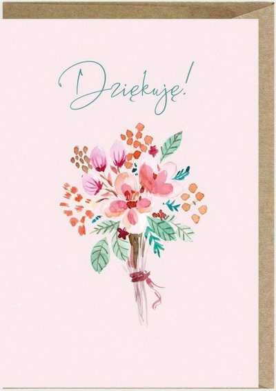 Kartolinë falënderimi Cardie Flowers K112, format A6, letër 300g, shumëngjyrëshe
