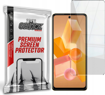 Xham mbrojtës hibrid GrizzGlass për Infinix Hot 40, prerje precize, shtresë oleofobike, transparent