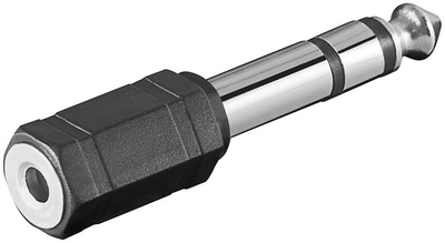 Përshtatës audio MicroConnect AUDANR, Jack 6.35mm në 3.5mm, i zi