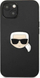 Futrollë telefoni Karl Lagerfeld KLHCP13SPKMK, për iPhone 13 mini 5.4", hardcase lëkurë, e zezë