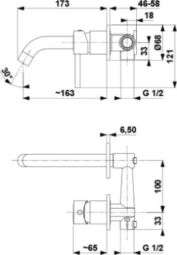 Rubinet lavamani KFA Moza 5039-810-81, i fshehur, i zi matte