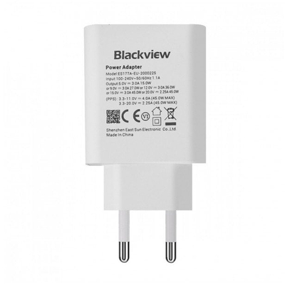 Полнач за ѕид Blackview Charger 45W, USB Type C, 45W, бел