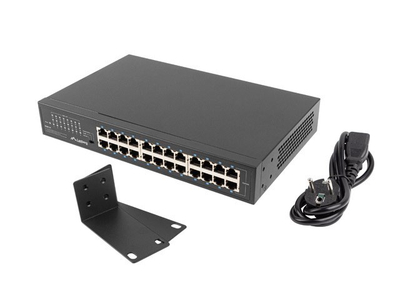 Switch rrjeti RSGE-24, 24 porta Gigabit, pa menaxhim, për rack 19"