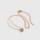 Set qafore dhe vathë elegant me gurë vjollcë, të praruar në arë 18k