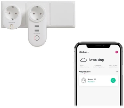 Prizë smart Marmitek Power SE, Wi-Fi, 15A, e bardhë
