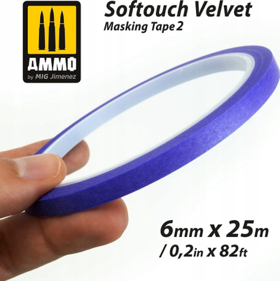 Shirit maskues Ammo Mig 8041 Softouch Velvet, 6mm, i verdhë