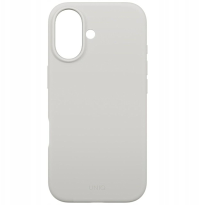 Këllëf telefoni Uniq Lino për iPhone 17, Magclick, silikon, gri e çelët