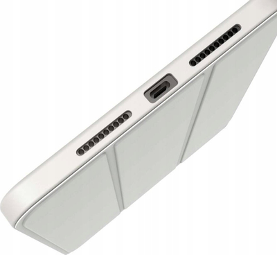 Mbrojtëse folio JCPal DuraPro për iPad Air 13" M2 2024 M3 2025, me mbajtëse për Pencil, gri e çelët