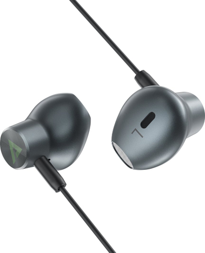 Слушалки in ear Acefast L1, врска Lightning, кабел 1.2 m, црни