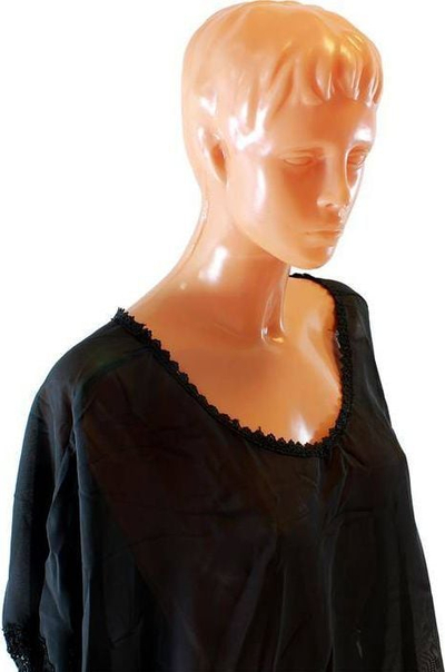 Туника за плажа BQ49A, шифон, 65cm, црна