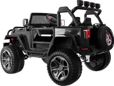 Makina elektrike Ramiz Monster 4x4, dy vende, me telekomandë për prindërit, e zezë