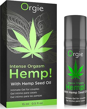 Xhel intim stimulues Orgie Hemp Intense Orgasm, 15 ml, e gjelbër