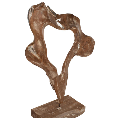 Dekor tavoline teak whitewash 26×16×70 cm (HM7715)