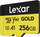 Kartë memorie Lexar microSDXC Gold Series, 256GB, UHS-II V60, e artë