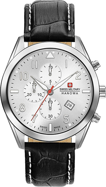Orë dore për meshkuj Swiss Military Hanowa Helvetus Chrono, e zezë