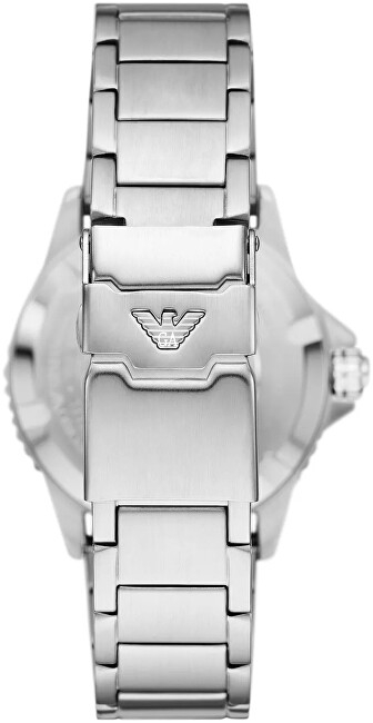 Orë burrash Emporio Armani Diver GMT AR11589, e argjendtë