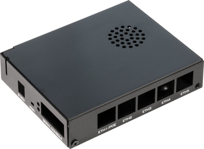 Kutizë alumini për ruter Mikrotik CA150, për RB450 RB450G RB850Gx2, e zezë