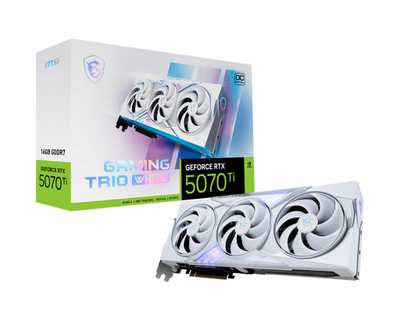 Kartelë grafike MSI GeForce RTX 5070 Ti GAMING TRIO OC, 16GB GDDR7, e bardhë