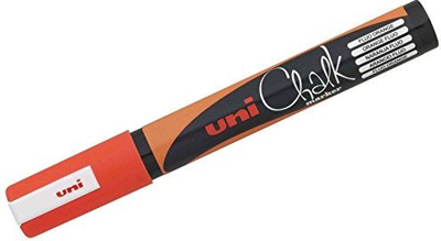 Marker shkumësi Uni Mitsubishi Pencil Chalk Marker PWE-5M, dalte, portokalli