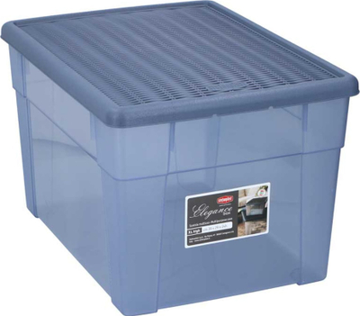 Kuti organizuese Stefanplast, 20L, me kapak, transparente blu