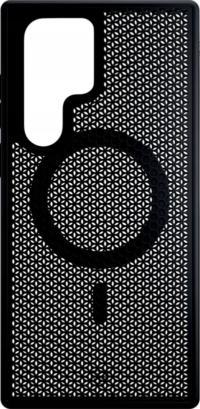 Mbrojtëse telefoni 3mk COOLing MagCase për Samsung Galaxy S23 Ultra, kompatibile MagSafe, strukturë rrjetë, transparente