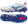 Këpucë futbolli Mizuno Morelia Neo IV Beta Elite FG, për fushë me bar natyral, të bardha me turkeze dhe rozë