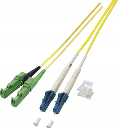 Kabllo fibër optike EFB Elektronik O0937.2, 2m, OS2, E2000 LSH në LC, e verdhë