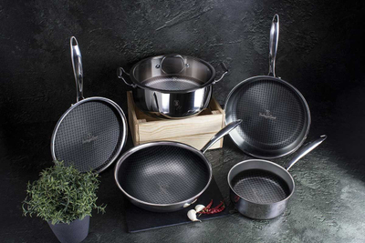 Tigan salcash Berlinger Haus Eternal Collection BH 7442, 16 cm, çelik inox, jo ngjitës, argjendtë