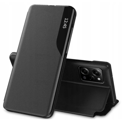 Футрола за телефон Tech-Protect Smart View за Xiaomi Redmi 12, паричник, со држач, црна