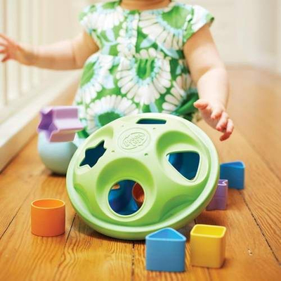 Сортер за форми Green Toys My First Shape Sorter, 9 делови, повеќебоен