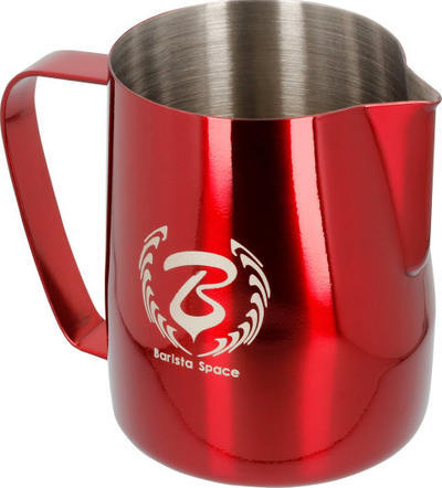 Ibrik qumështi Barista Space, 600 ml, çelik inox, i kuq
