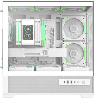 Kuti PC GameMax Vista 2 ARGB, ATX Micro ATX ITX, panele xhami, e bardhë
